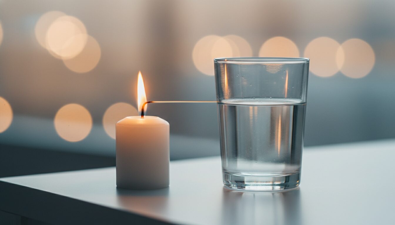 お水と光で繋がる！コップとキャンドルを使った簡易供養