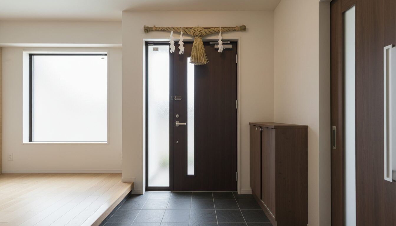 玄関内側での正しい飾り場所と高さを確認しよう