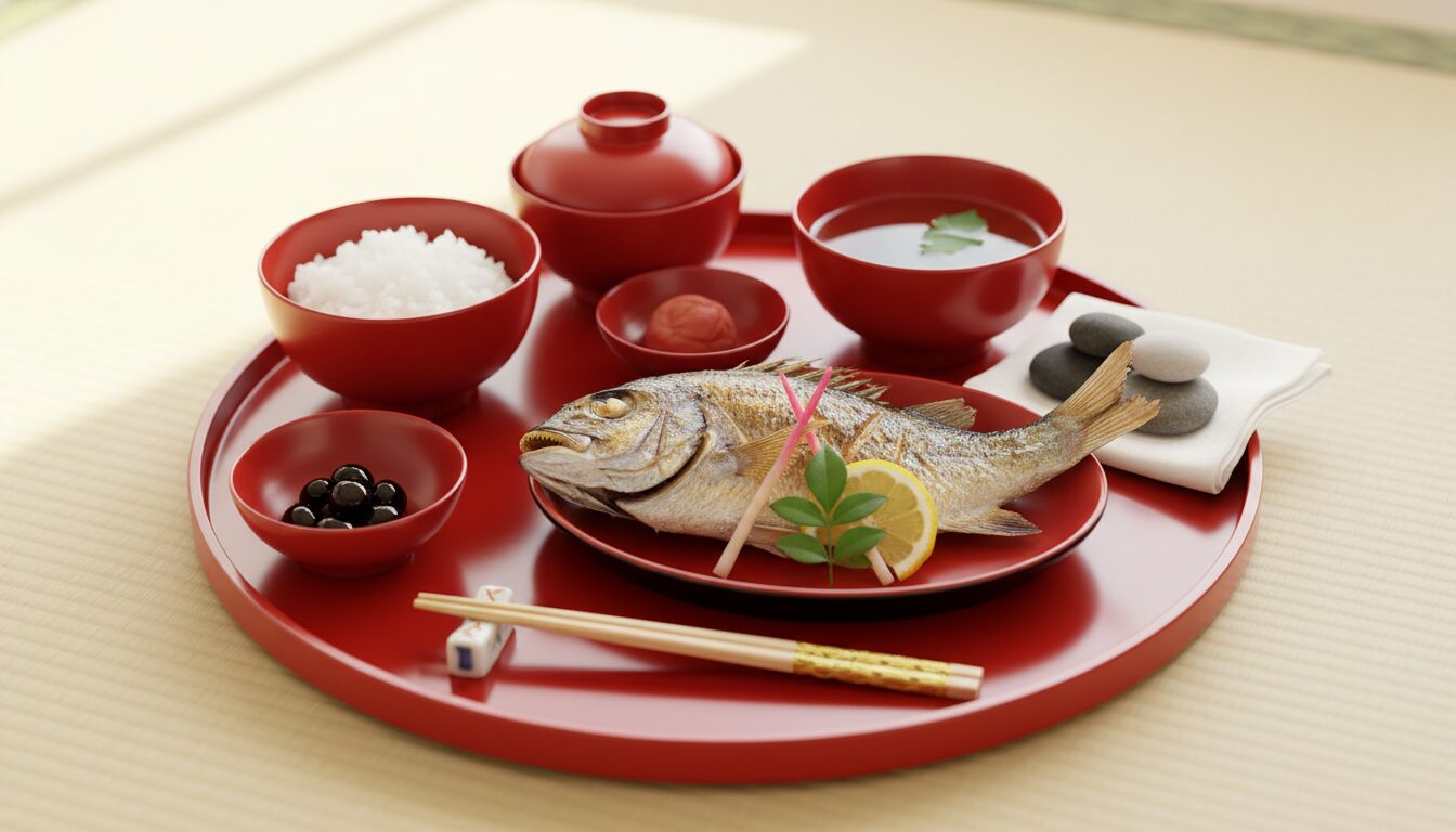 お食い初め（百日祝い）の並べ方と器の色の違い