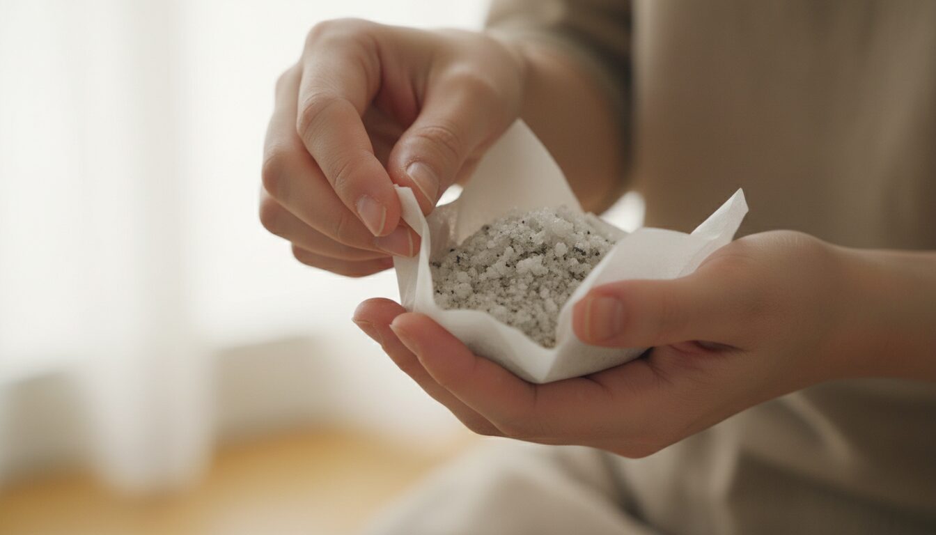 使い終わった盛り塩の正しい処分方法と感謝の伝え方