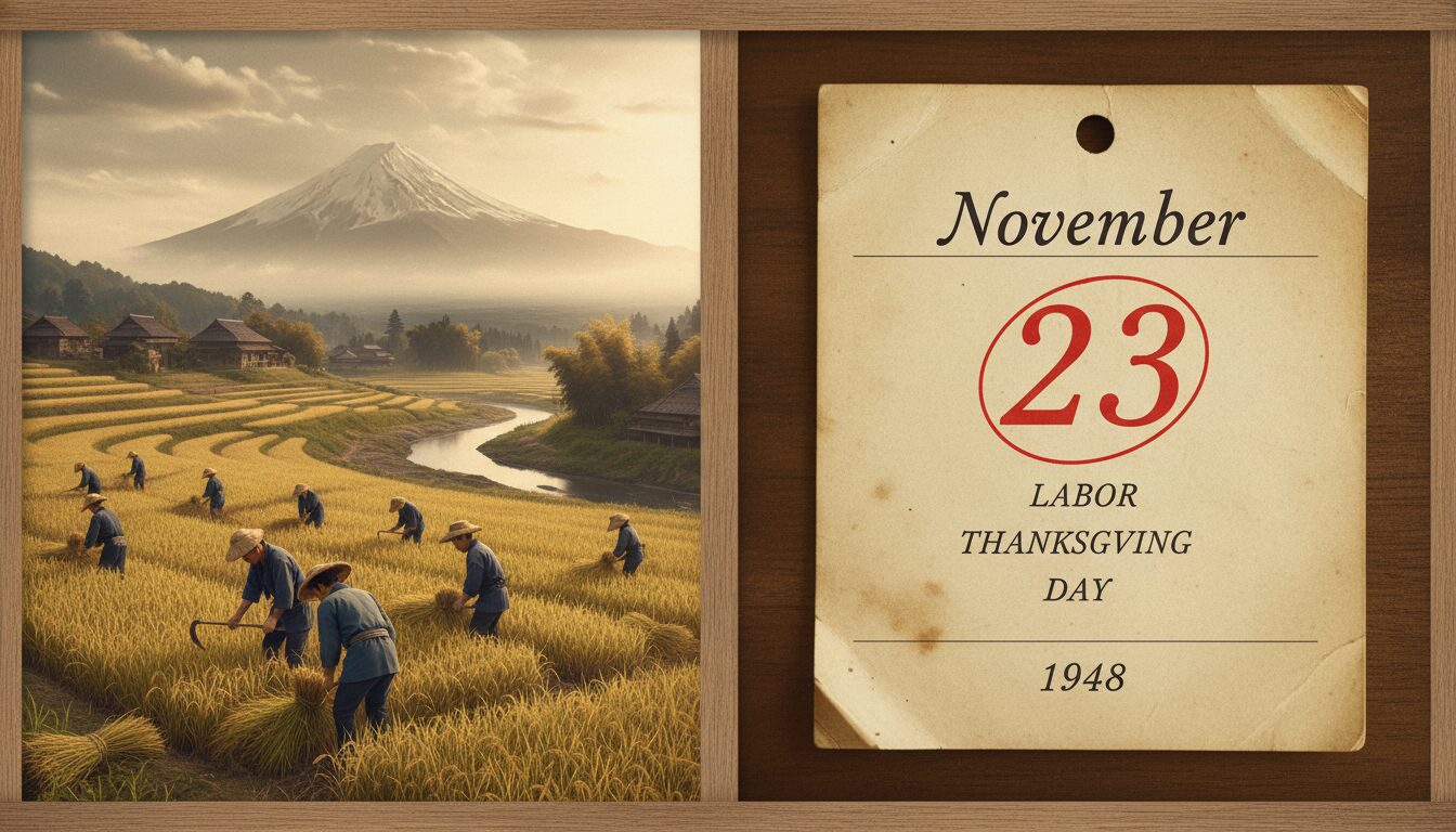 新嘗祭と勤労感謝の日が同じ日である理由と歴史