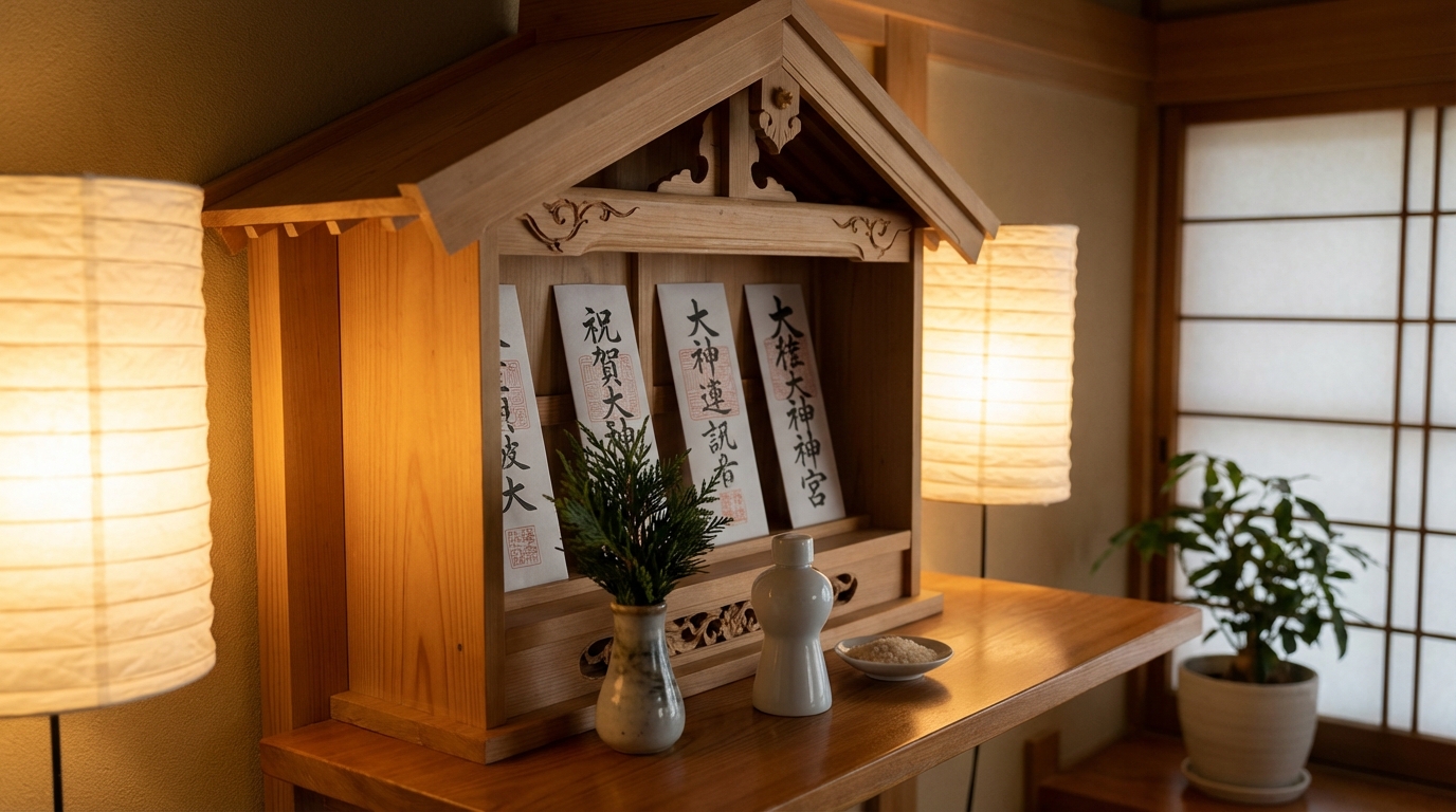 神棚のお札の並べ方で4枚ある時は？正しい配置と重ね方を解説