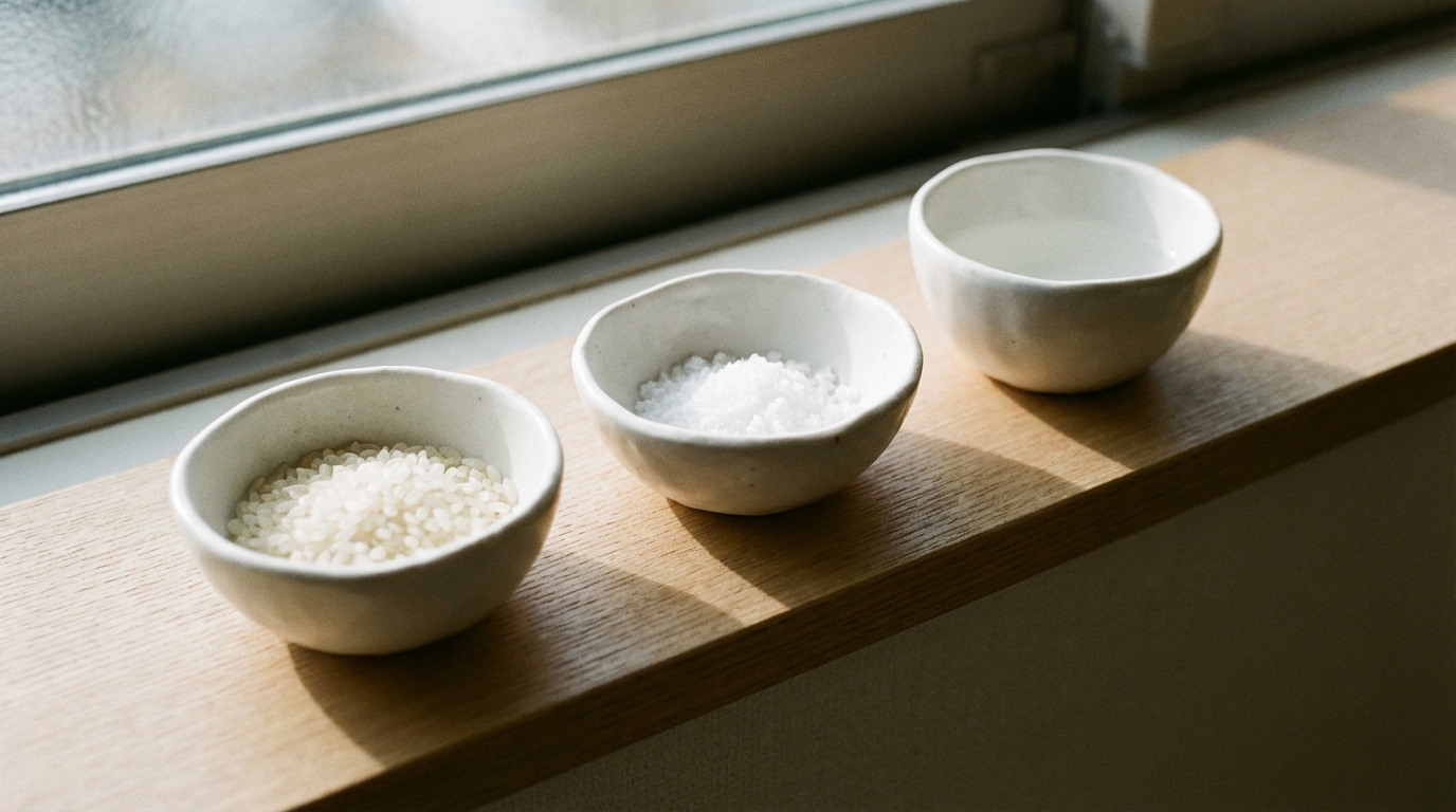 お供え物（米・塩・水）のスペース問題と解決策