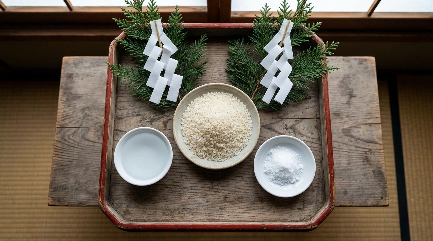 神棚へのお供え物の基本配置と並べ方のルール