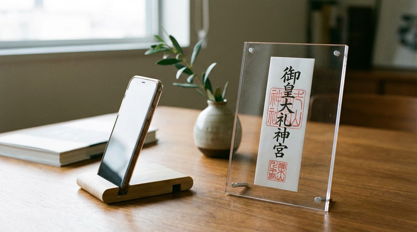 お札立てに代用できるスマホスタンドやフォトフレーム活用法