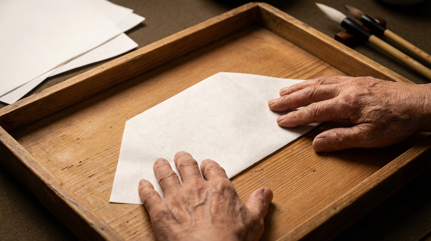 三方や折敷を使う場合の八の字折りの作法