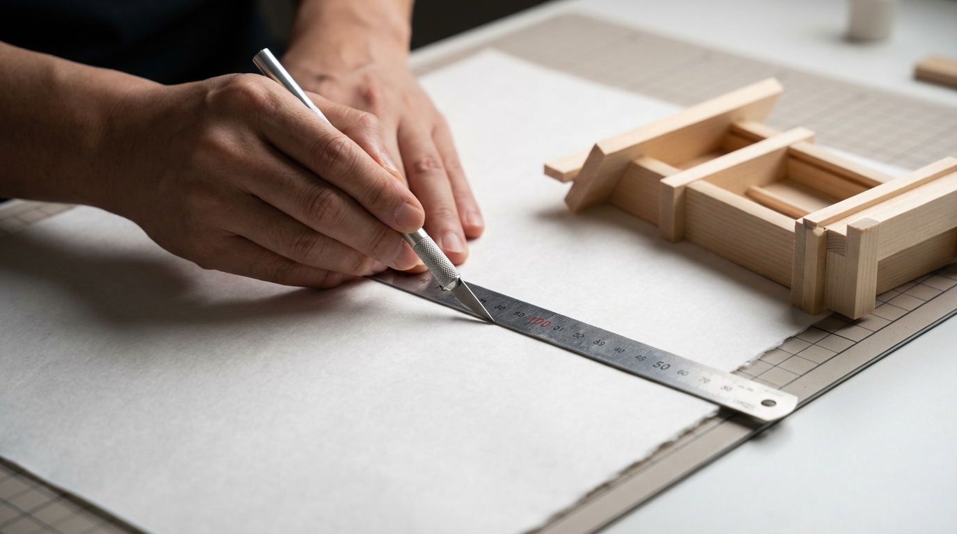 神棚のサイズに合わない大きな半紙の調整方法