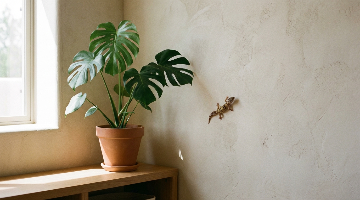 家の中に入ってきたヤモリは追い出さずに共存するべきか