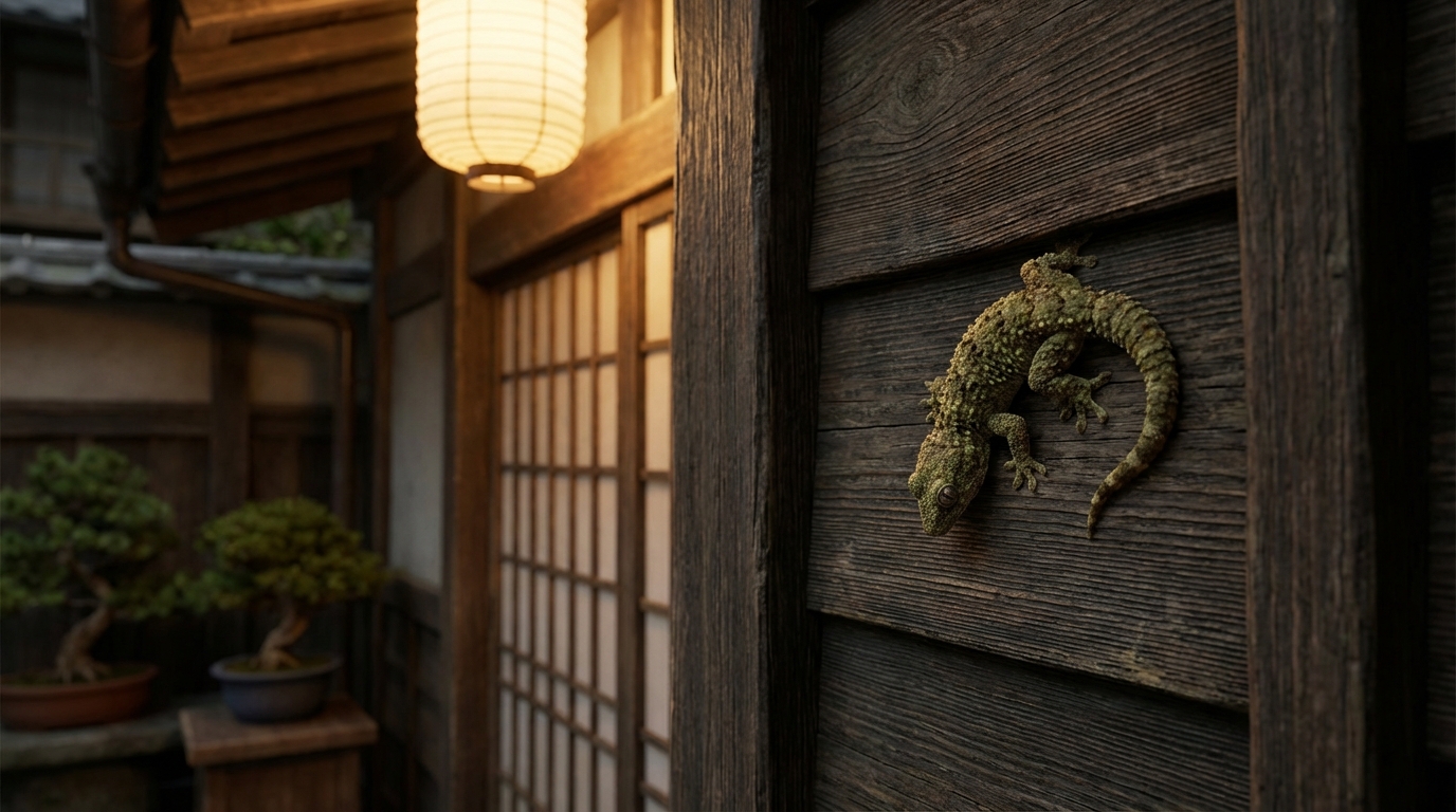 ヤモリが玄関の外に！スピリチュアルな意味と幸運のサイン