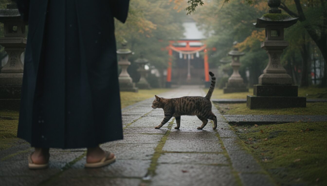 参拝中に猫が横切るのは変化の前触れ