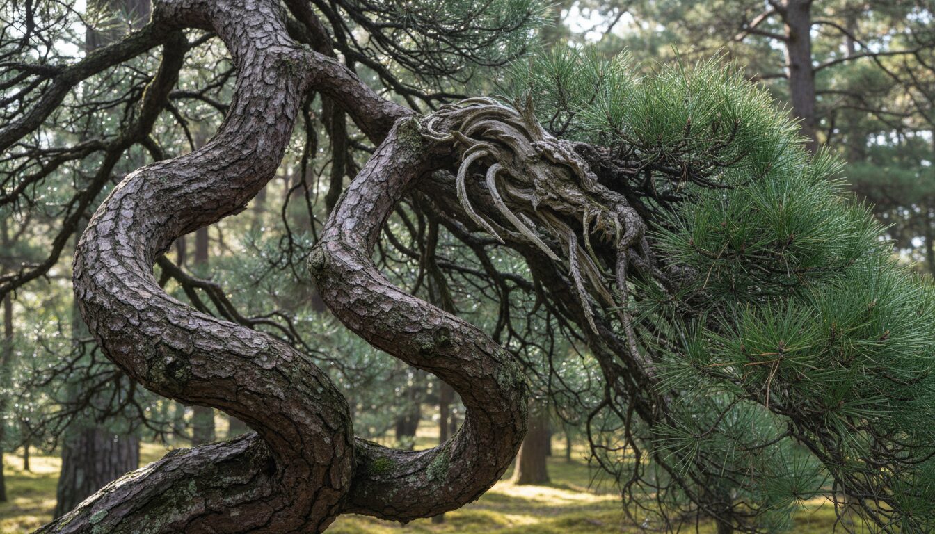 【龍の髭の松】見逃し厳禁！自然が作り出した龍の姿に手を合わせる