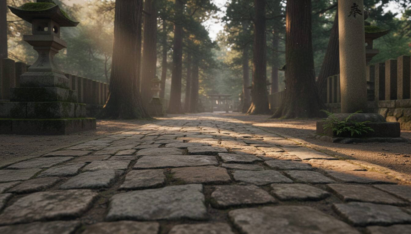 北辰の道の起点と呼ばれる石畳の正確な位置ガイド