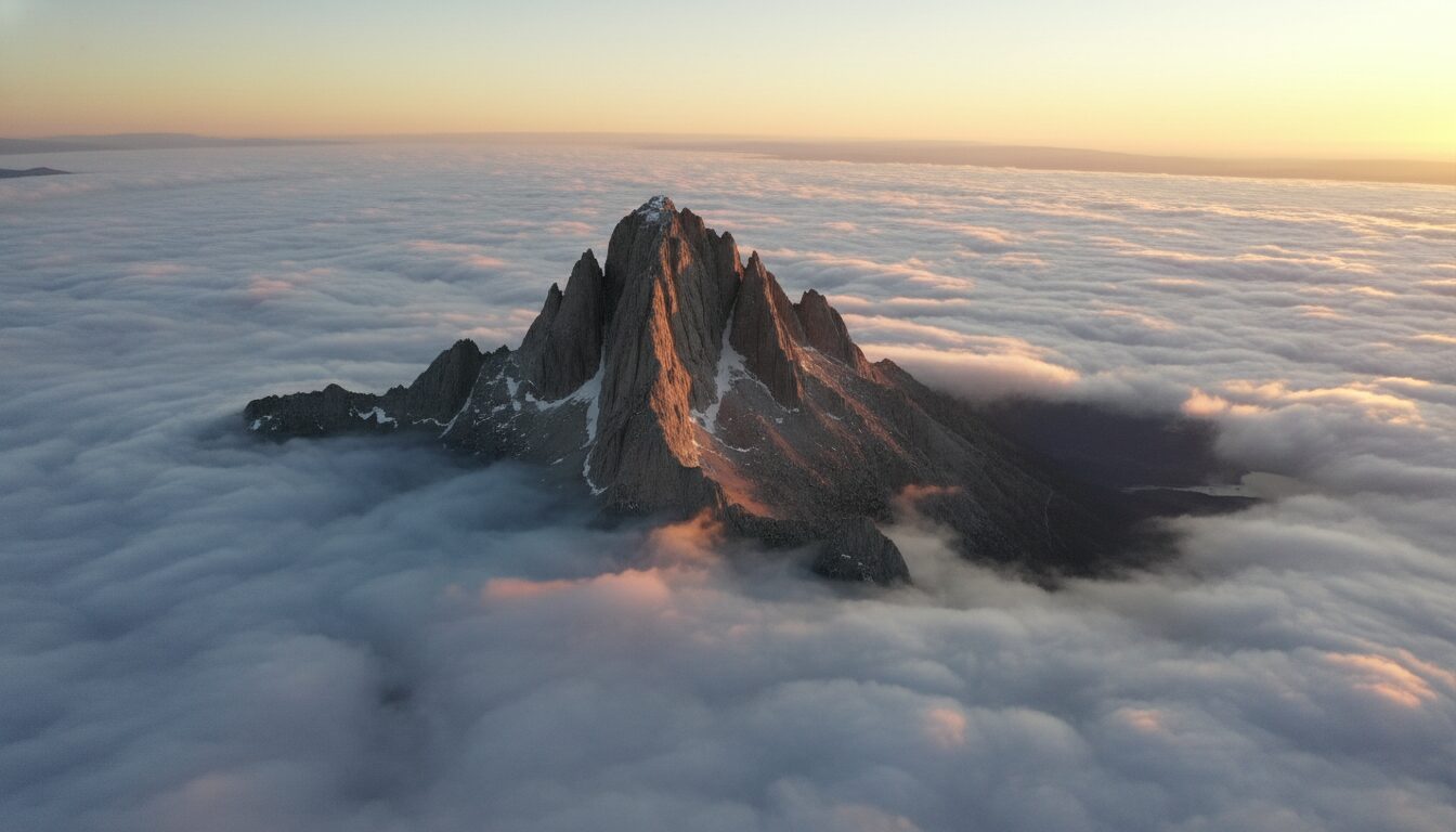 幻想的な雲海が出現！空に浮かぶ神鍋山はまるで巨大船