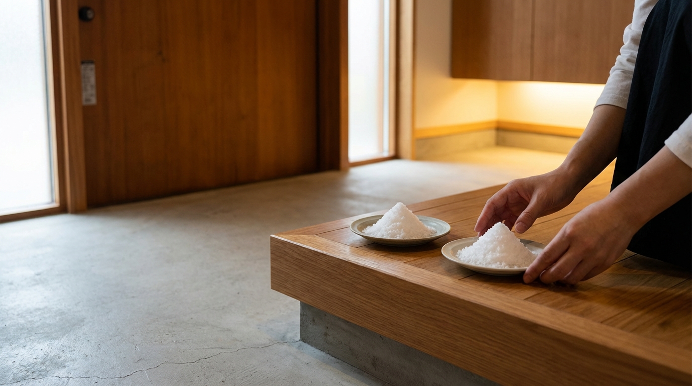 盛り塩の玄関での置き方と基本的な作法