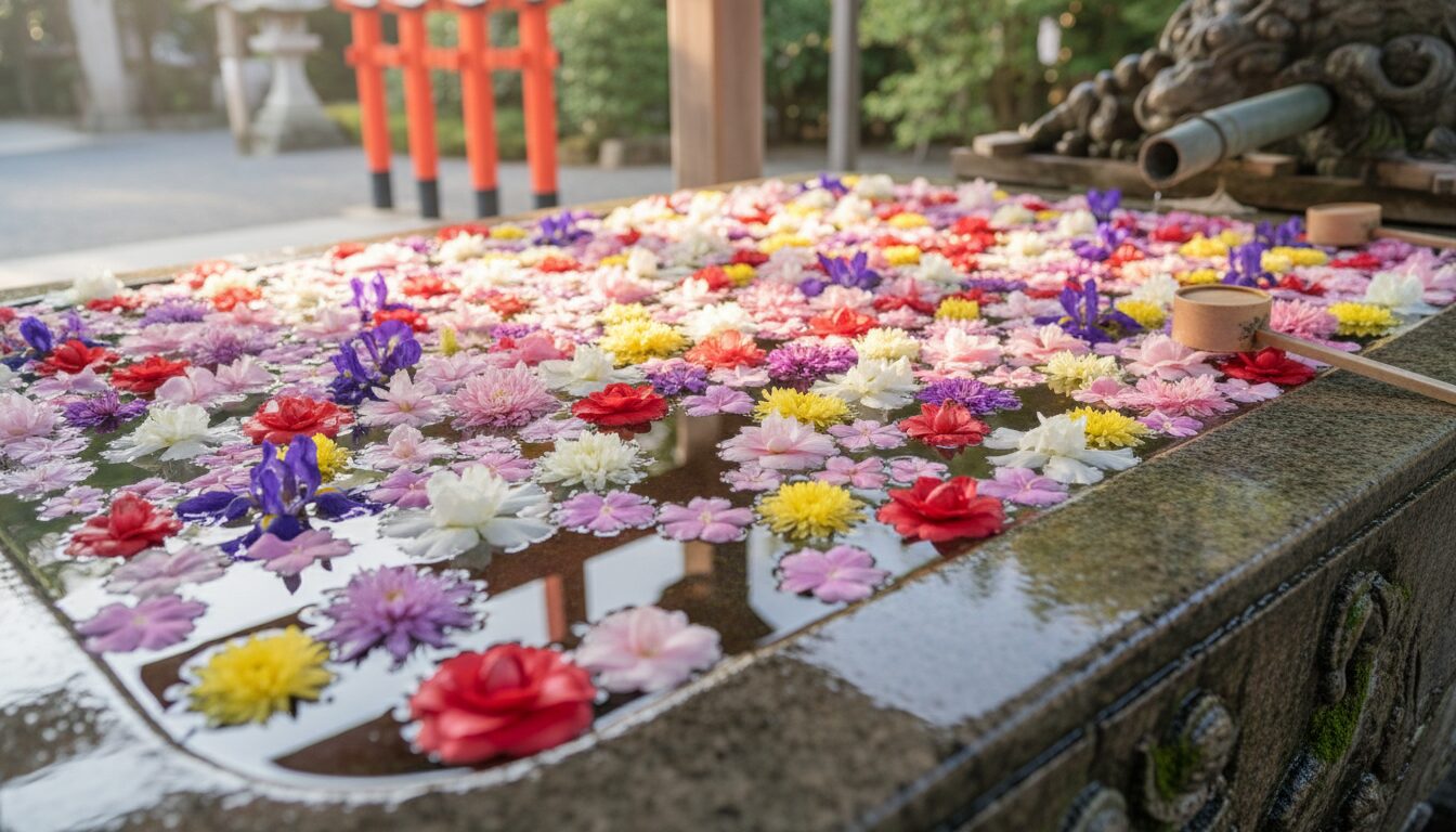 見た目も美しい「花手水」とは?写真映えする新たな楽しみ方