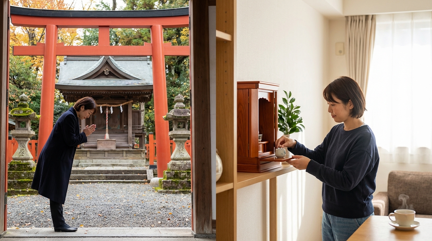 神社参拝でのマナーと自宅での使い分けのポイント