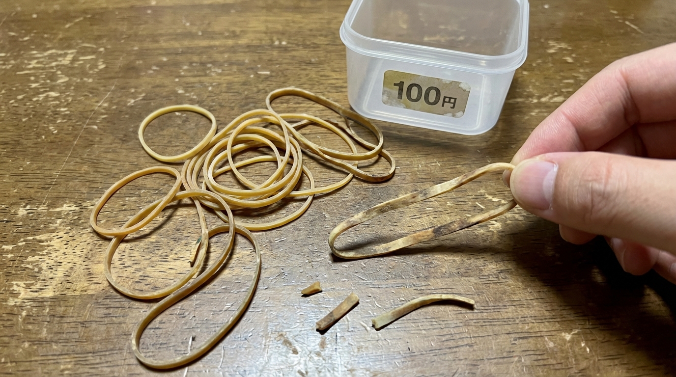 100均のゴムはいつまで持つ？交換時期の目安とメンテナンス