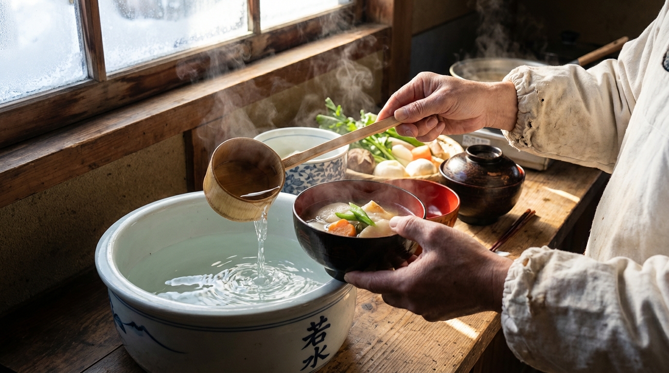 お正月の朝に欠かせない「若水」とお雑煮の関係