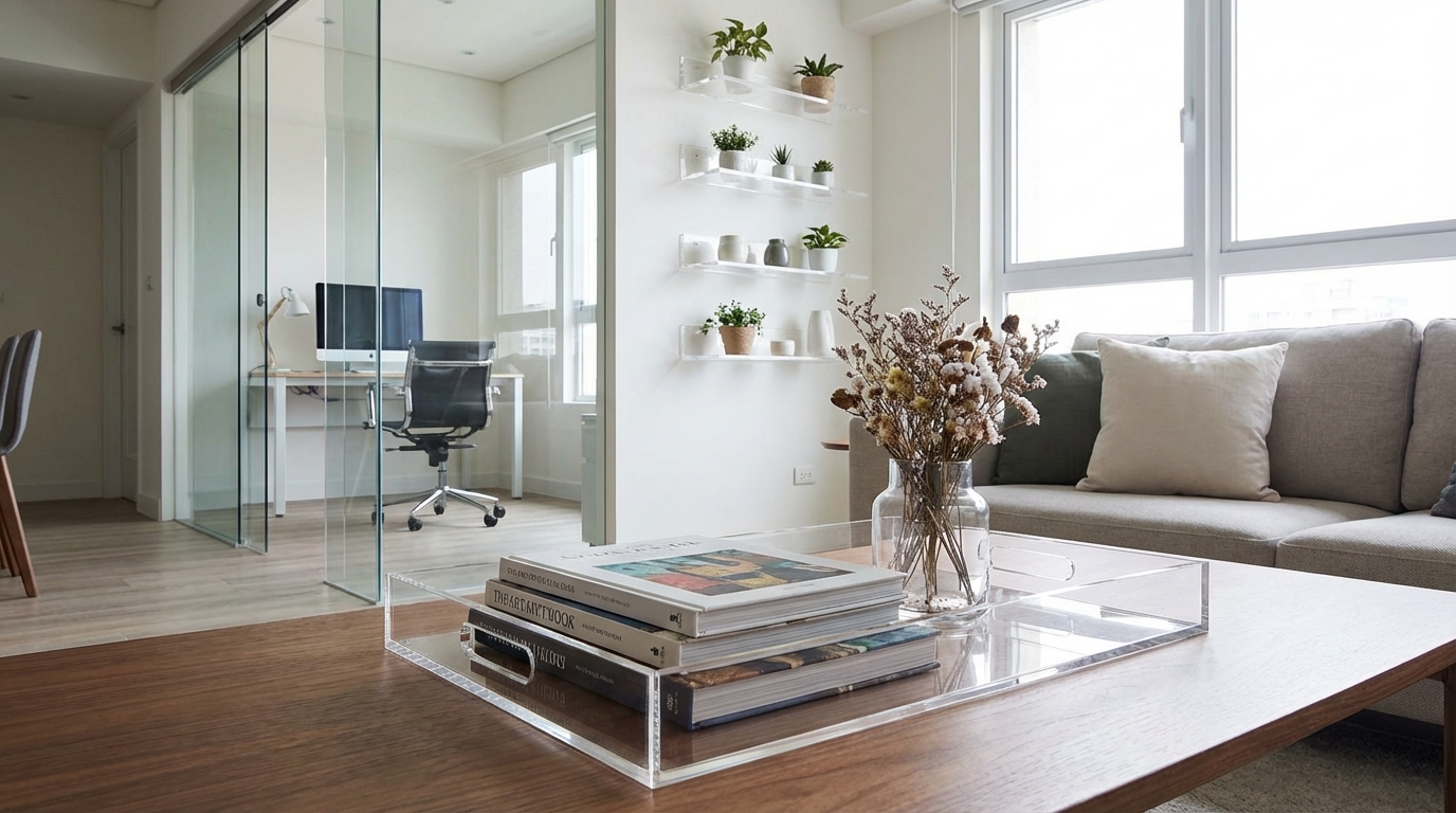 インテリアに馴染むアクリル板やガラス板の活用法