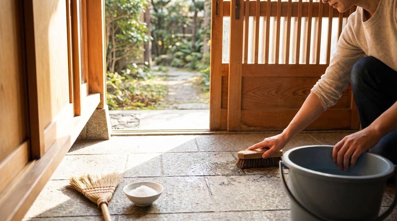 空間の浄化！玄関掃除で運気の入り口を整える