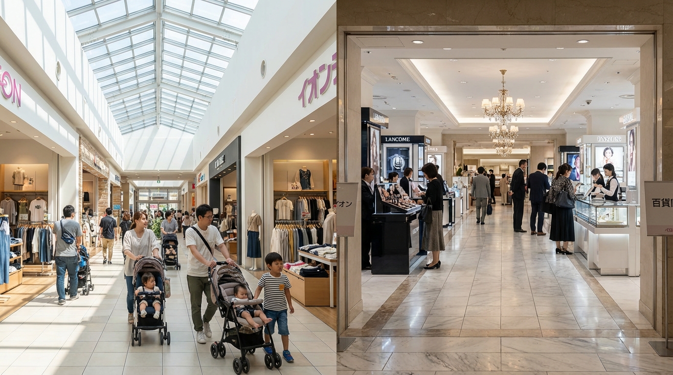 店舗選びのコツ！イオンや百貨店の違い