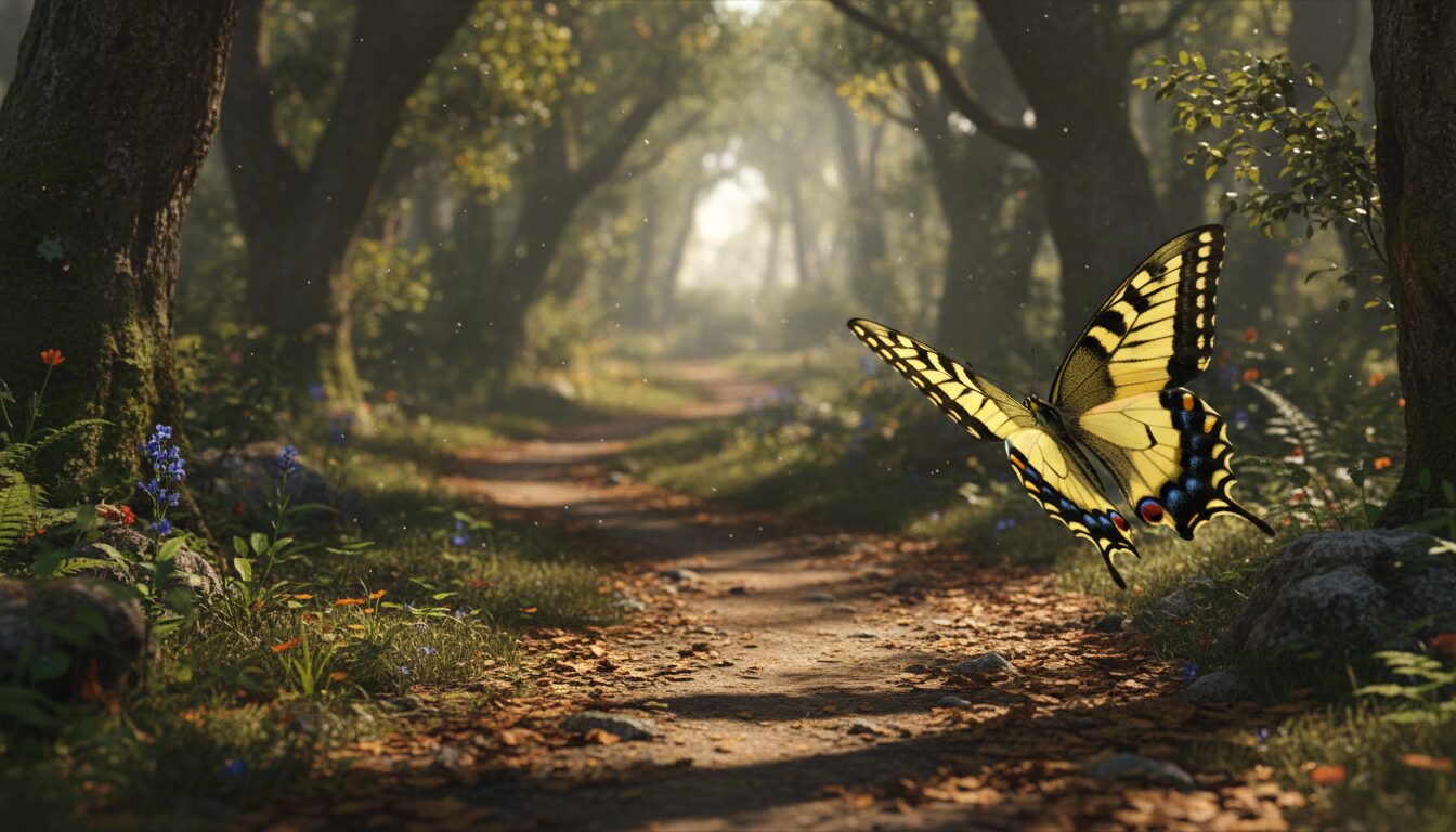 目の前を横切るアゲハ蝶は人生の転機や変化のサイン