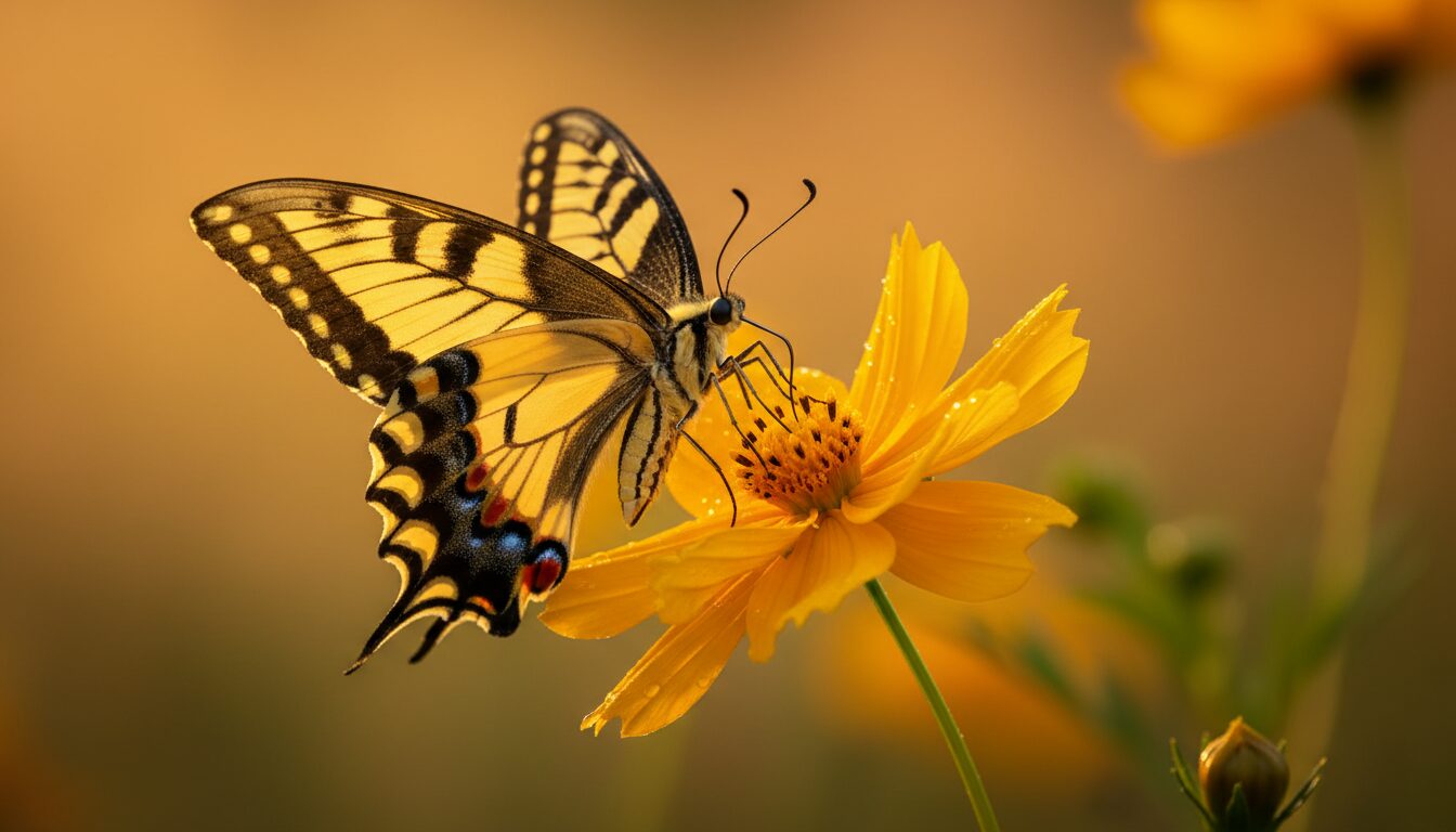 黄色いアゲハ蝶がもたらす金運や飛躍のチャンス