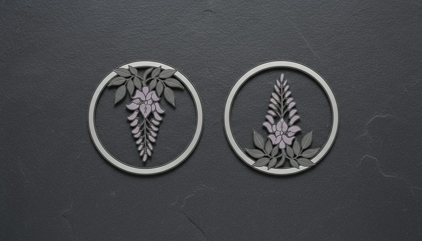 下がり藤と上がり藤のデザイン的な違い