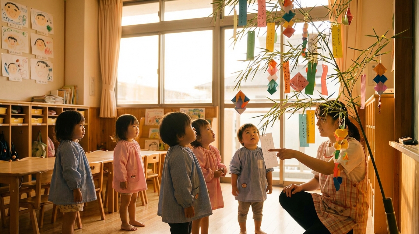 2歳児の保育園七夕願い事！例文14選と親子の思い出に残る書き方