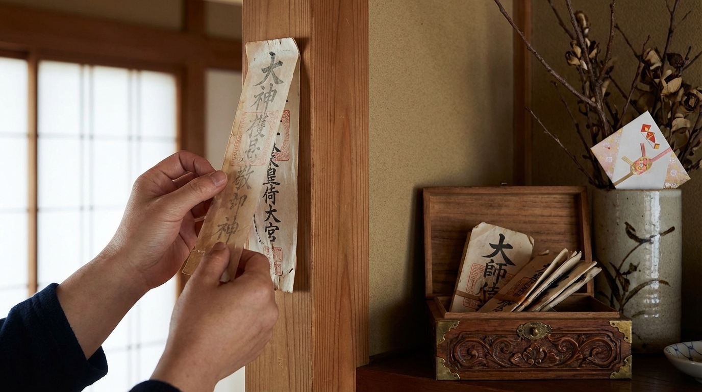 一年経ったお札の剥がし方と正しい返納・処分方法