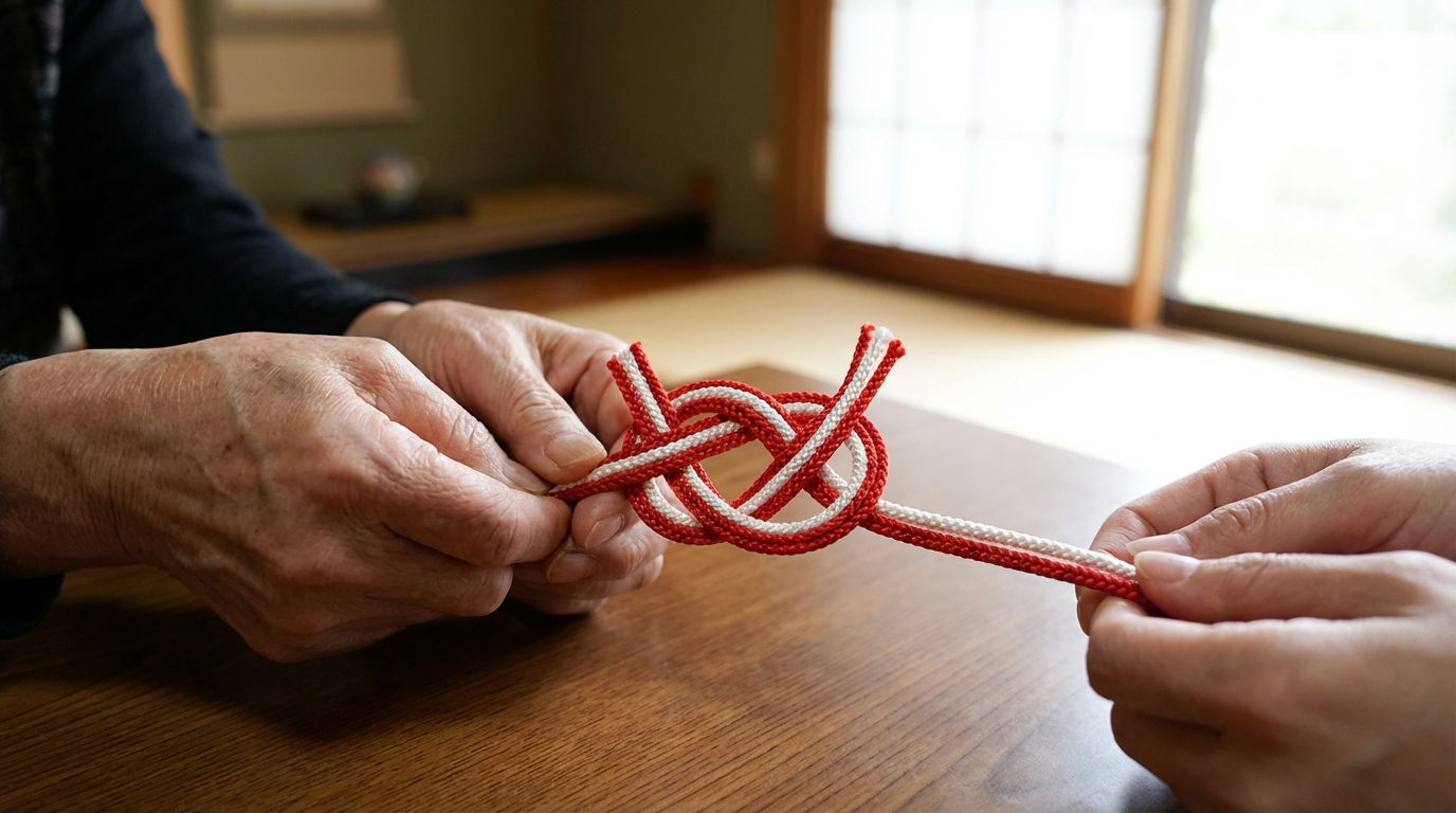縁起の良い「二重叶結び」で紐を結ぶためのポイント