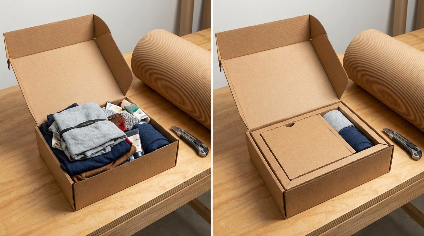 厚紙(中敷き)で見栄えを劇的に変える