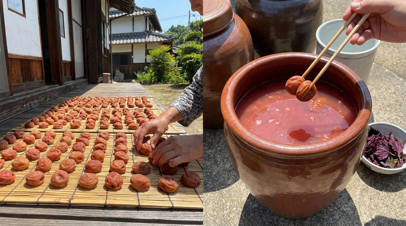 梅干しの土用干しと梅酢に戻す工程のまとめ