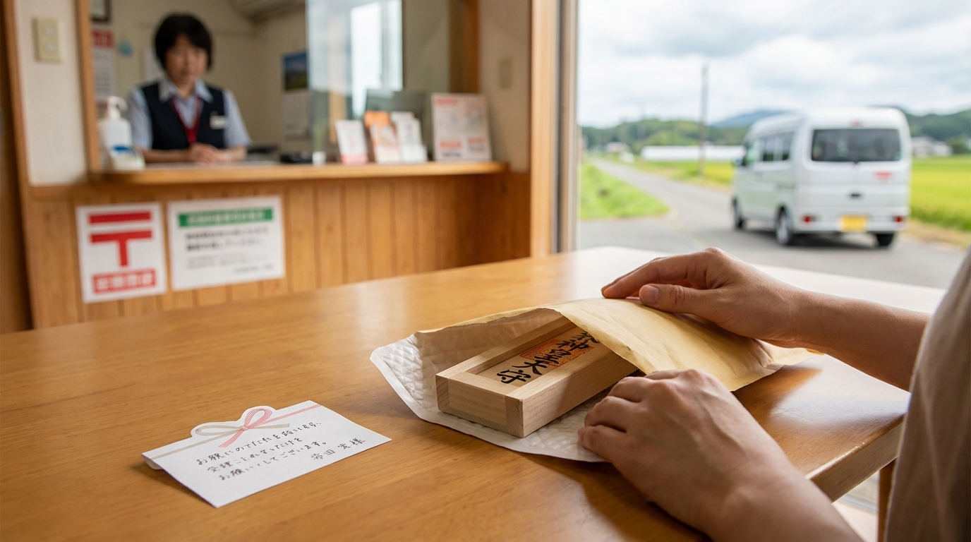 遠方でも安心な「郵送授与」の仕組み