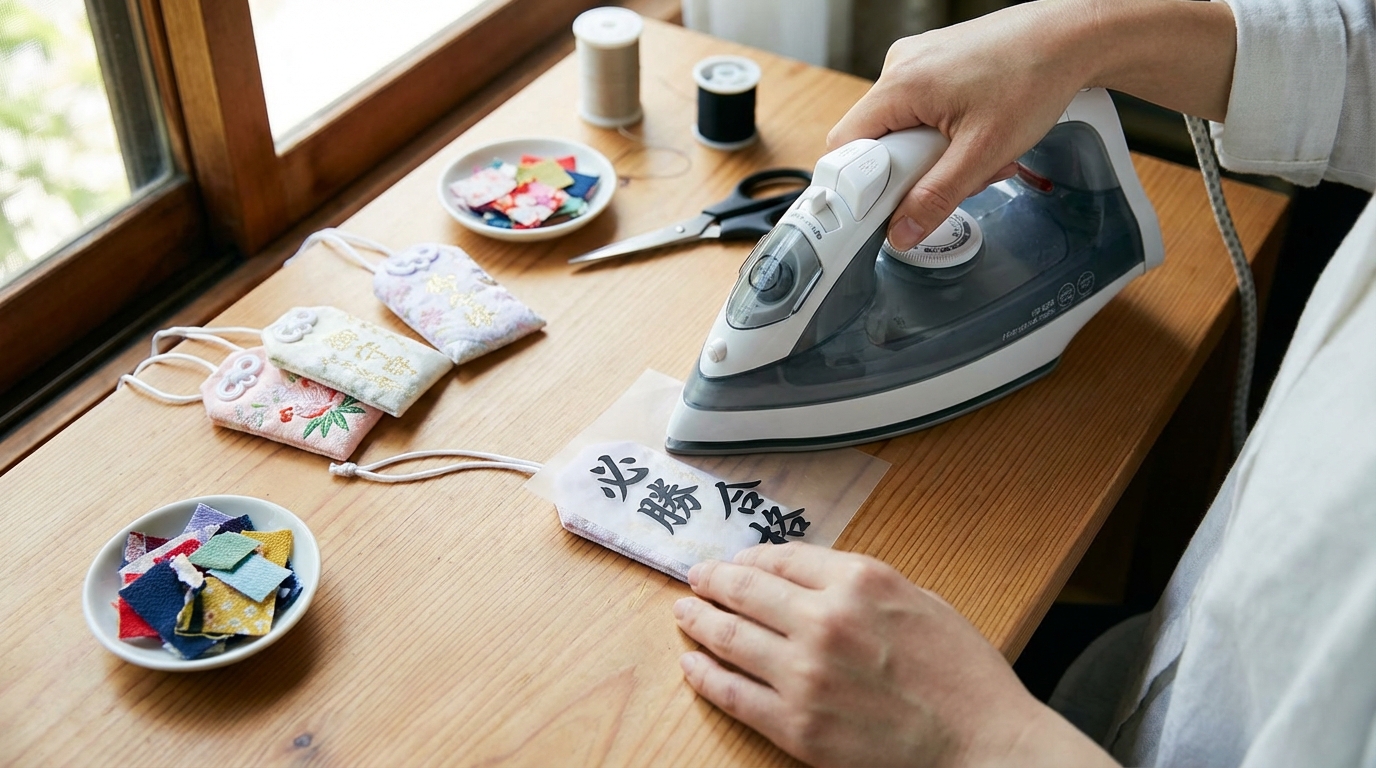 手作りお守りの仕上げ！アイロン転写シールでの文字入れ