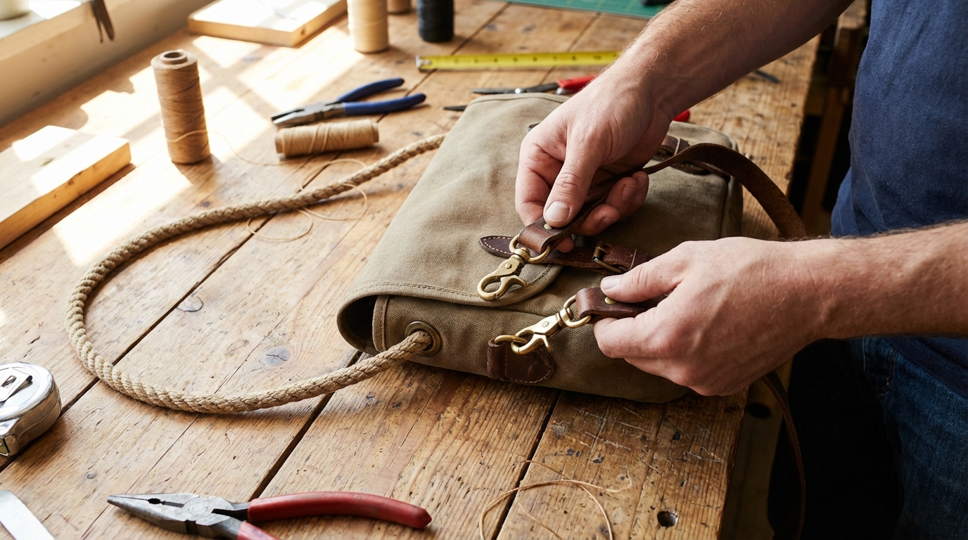 紐を付け替えて長くする基本のスタイル