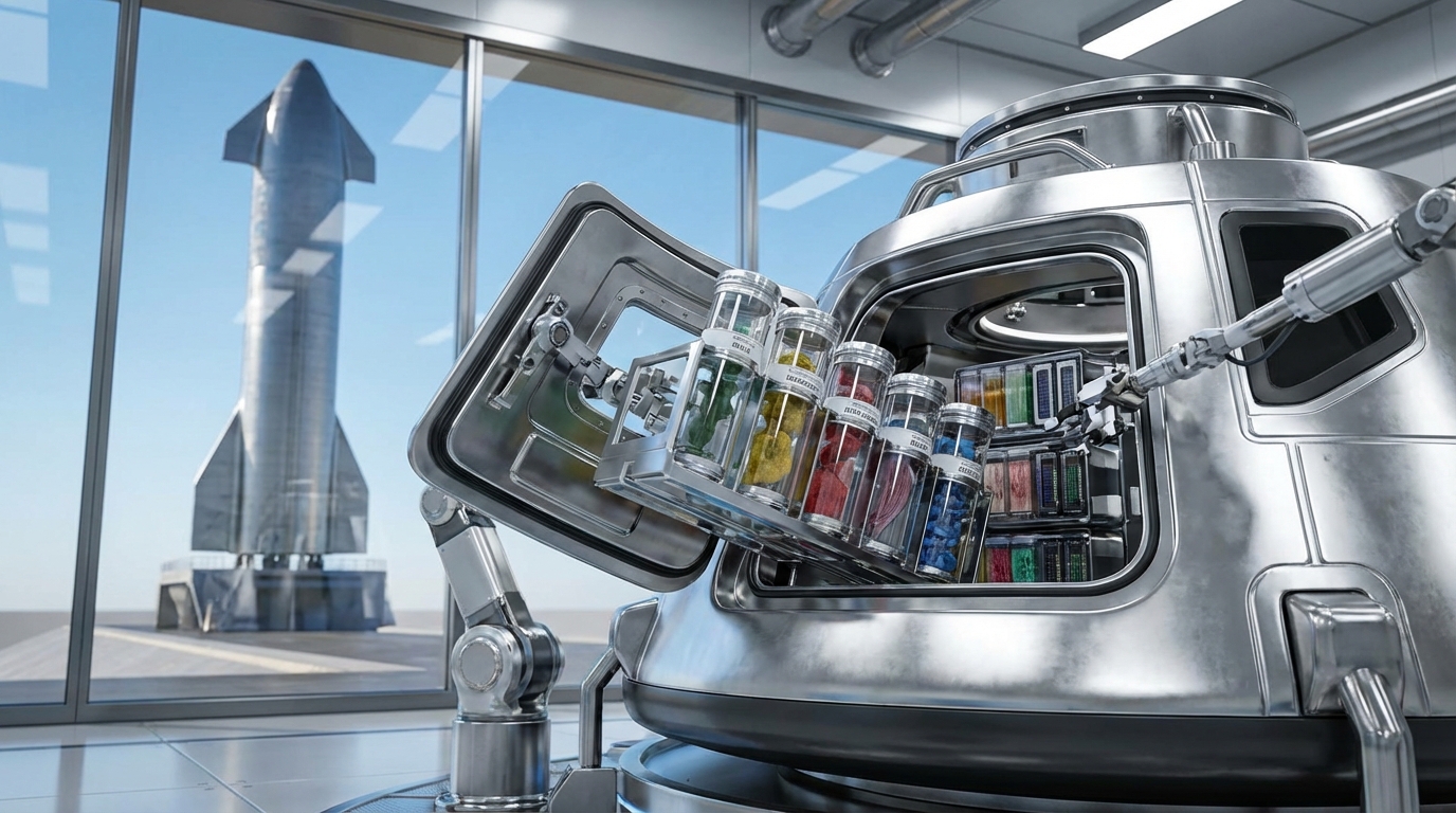 中身だけをロケットやカプセルに入れる