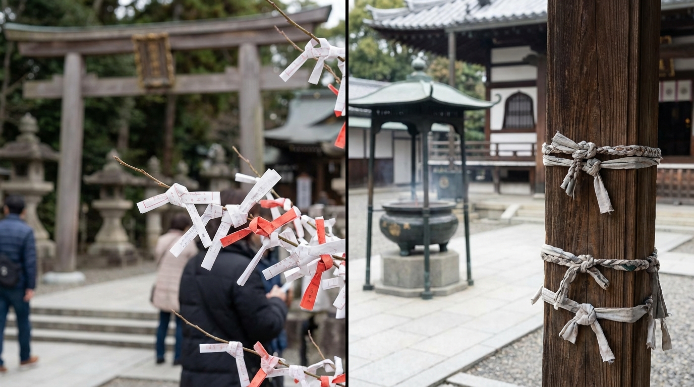 神社とお寺で結び方に違いはあるのか