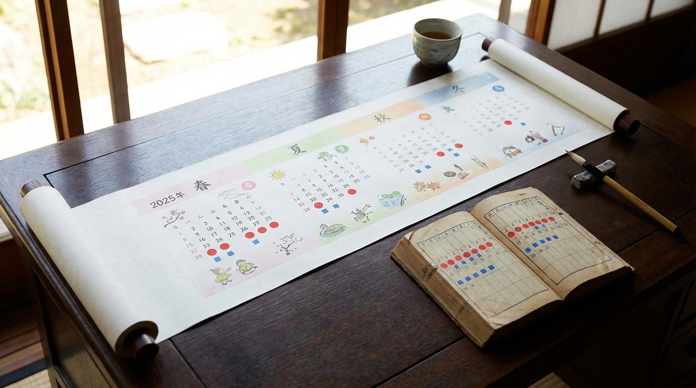 2025年の土用と間日のスケジュール一覧