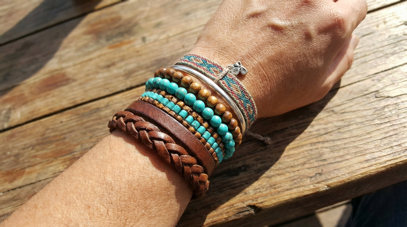 複数のアクセサリーと重ね付けする