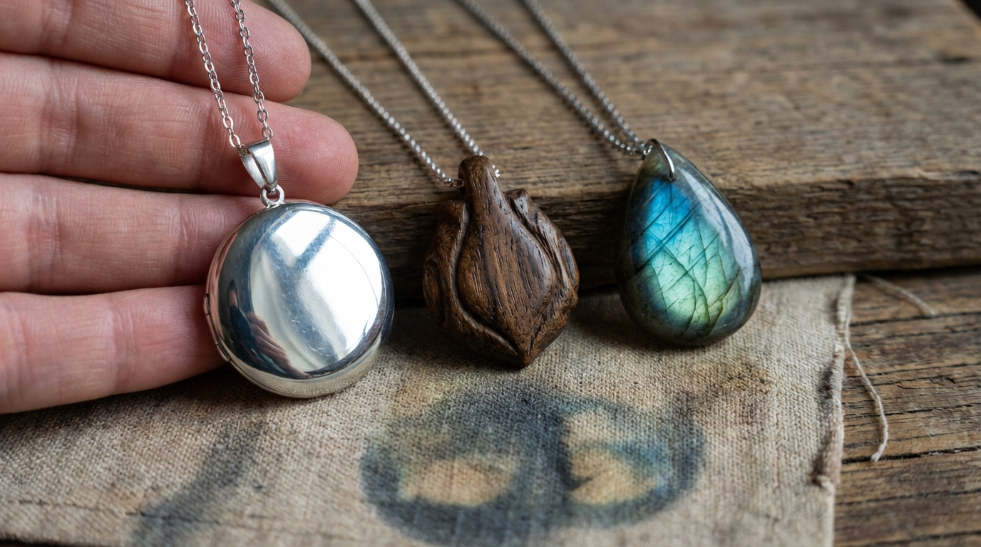 ペンダントの素材による効果の違い