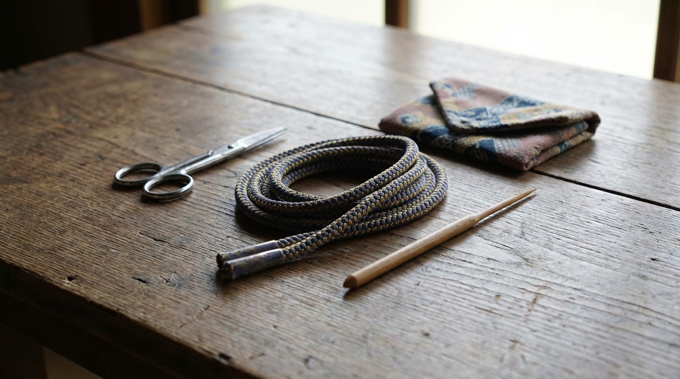 二重叶結びを自分で結び直すための準備物