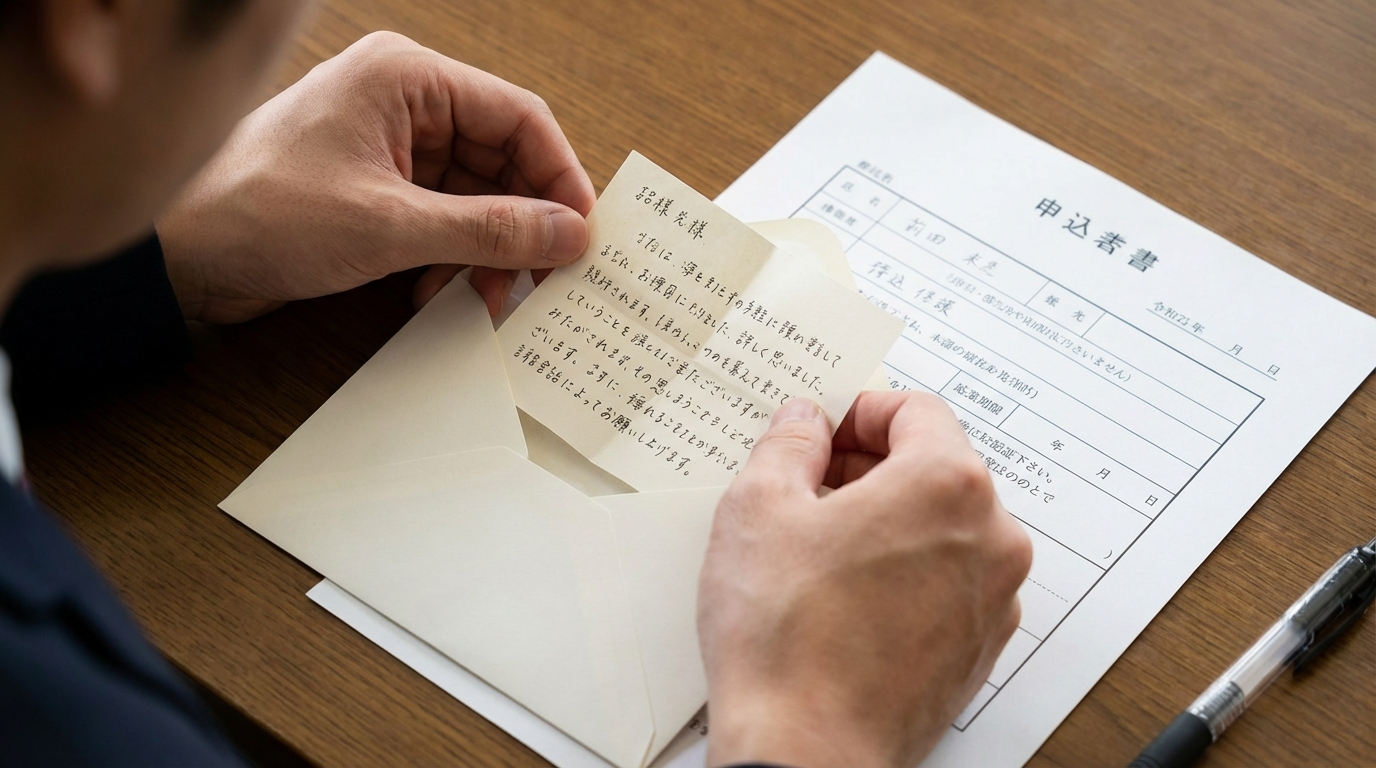 申し込み時に同封するメモの具体的な書き方