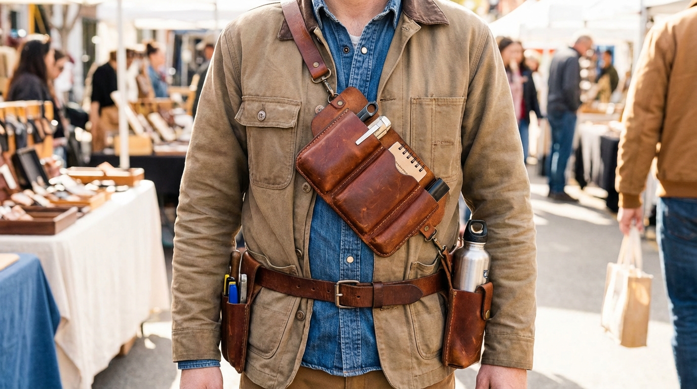 レザーホルダーでスタイリッシュに身につける