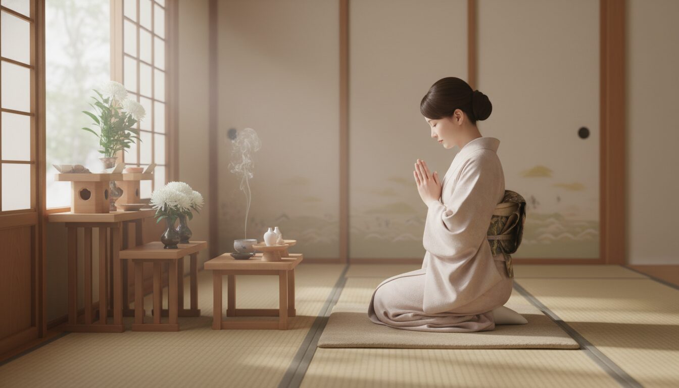 歳徳神への敬意を示す静寂のひととき