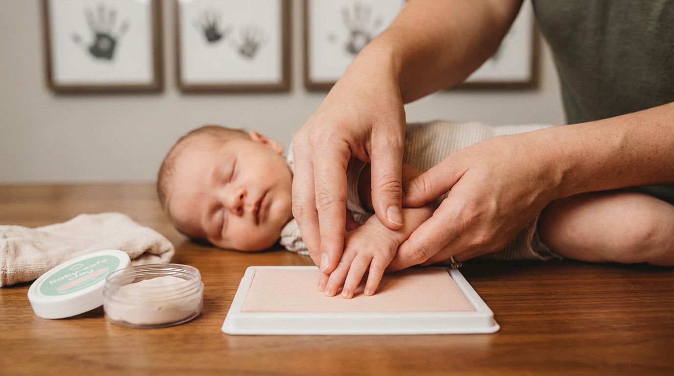 赤ちゃんの手を綺麗に開くコツとスタンプの裏技