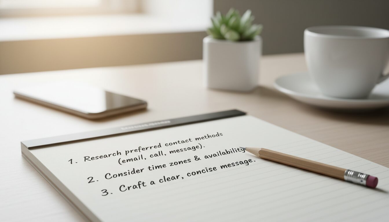 相手に連絡を取る際のスマートな注意点