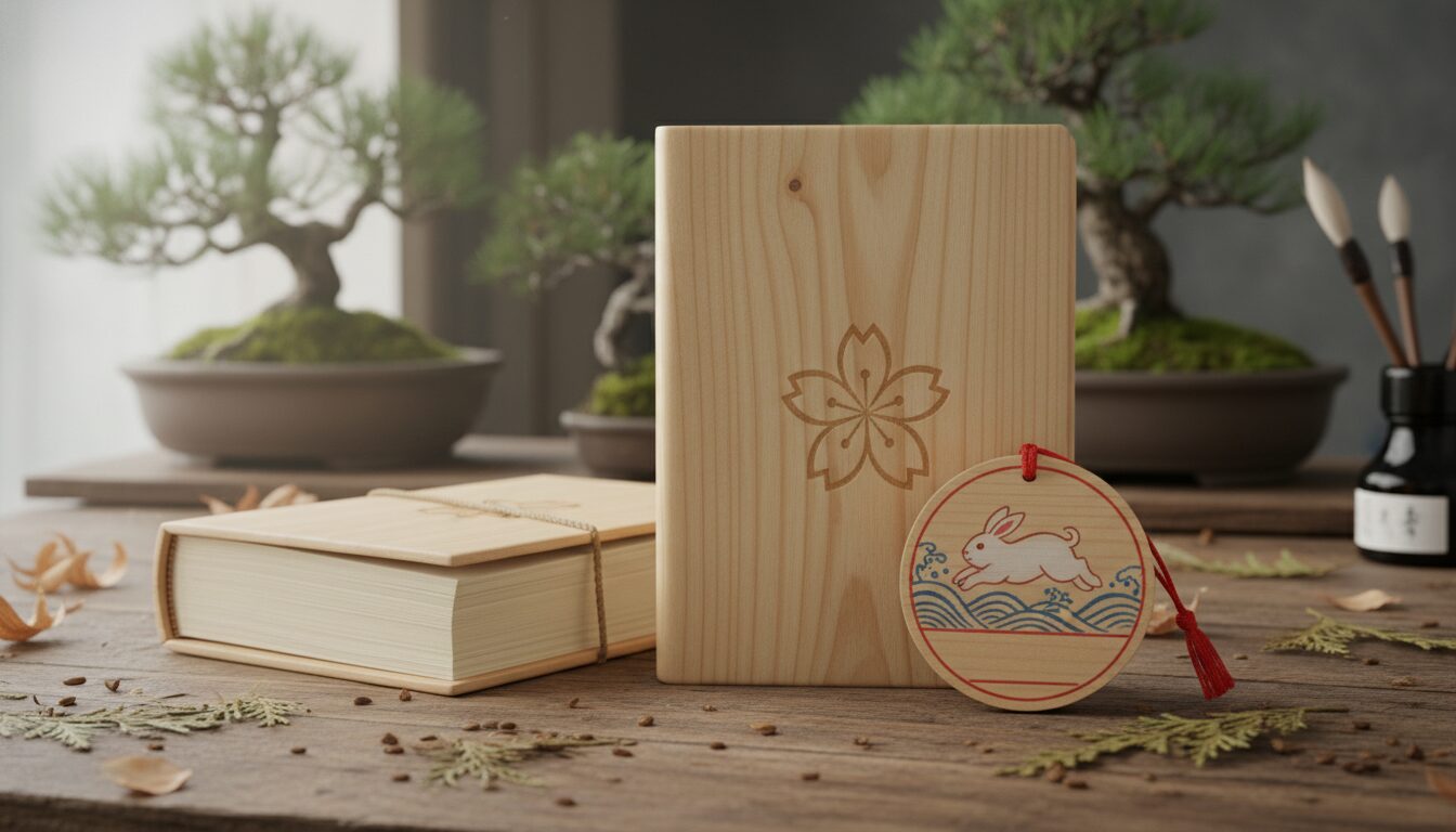 木の香りが漂う専用御朱印帳とミニ絵馬の魅力